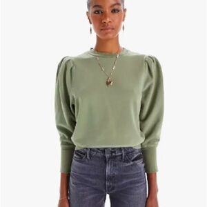 MOTHER Olive Curve Ball sweatshirt